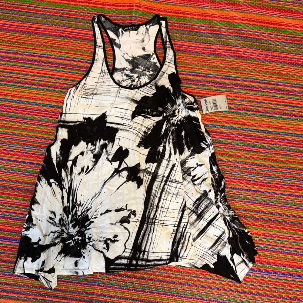 Jams World Black and White Floral Tunic